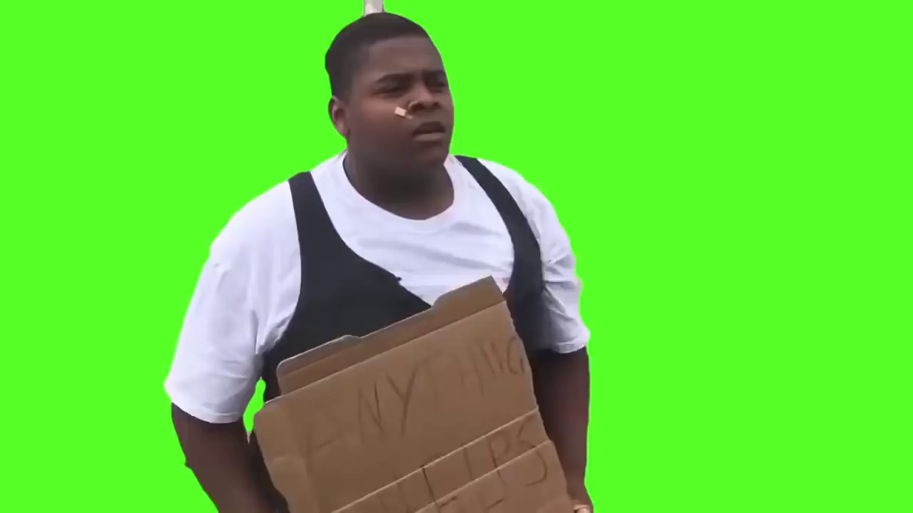 Video Fat Black guy Dancing green screen