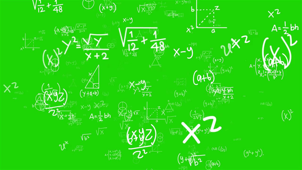 Video Math Background green screen effect