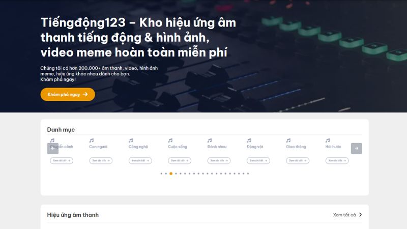 điều khoản sử dụng site tiếng động 123