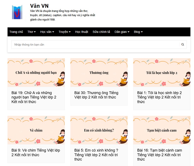 Văn VN – Nền tảng giáo dục văn học toàn diện nhất